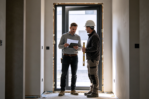 High density residential development with acoustic entry doors
