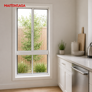 Aluminium Sliding Window Clear Glass Fixed Lower Panels Modern for Kitchen Living Room Basement-Energy Saving Apartment Hotel