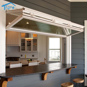 NF New Design Aluminium Hurricane Proof Vertical Bifold Up windows Vertical Folding Window