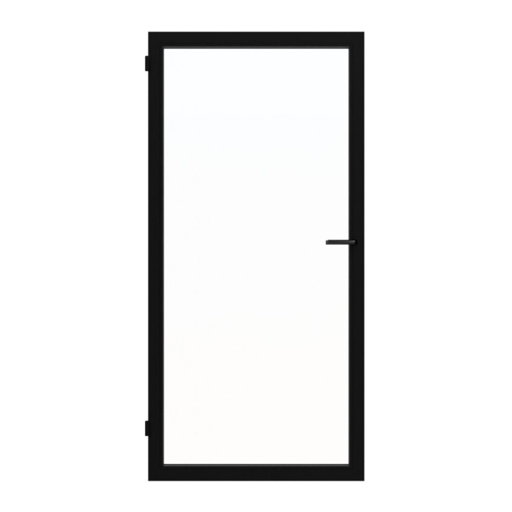 Aluminum Frameless Glass Door | Modern Fire Prevention Design Finished Surface for Balcony/Indoor Room Divider Commercial Use