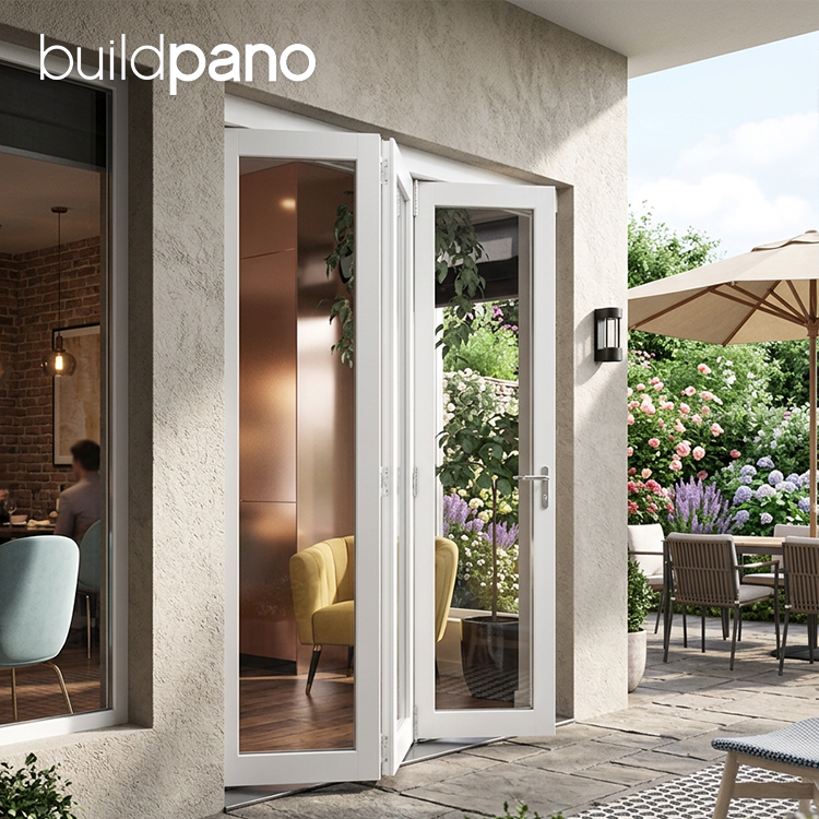 Luxury Retro Style Heritage Villa Garden House Interior Partition Kitchen French Aluminum Folding Glass Door