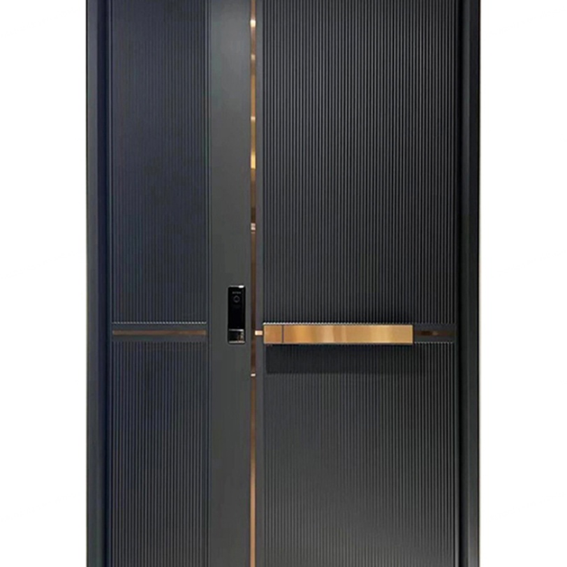 FoShan High-End Cast Aluminum Security Anti-Theft Villa Entry Door Stainless Steel Entrance Door of a Self-built House