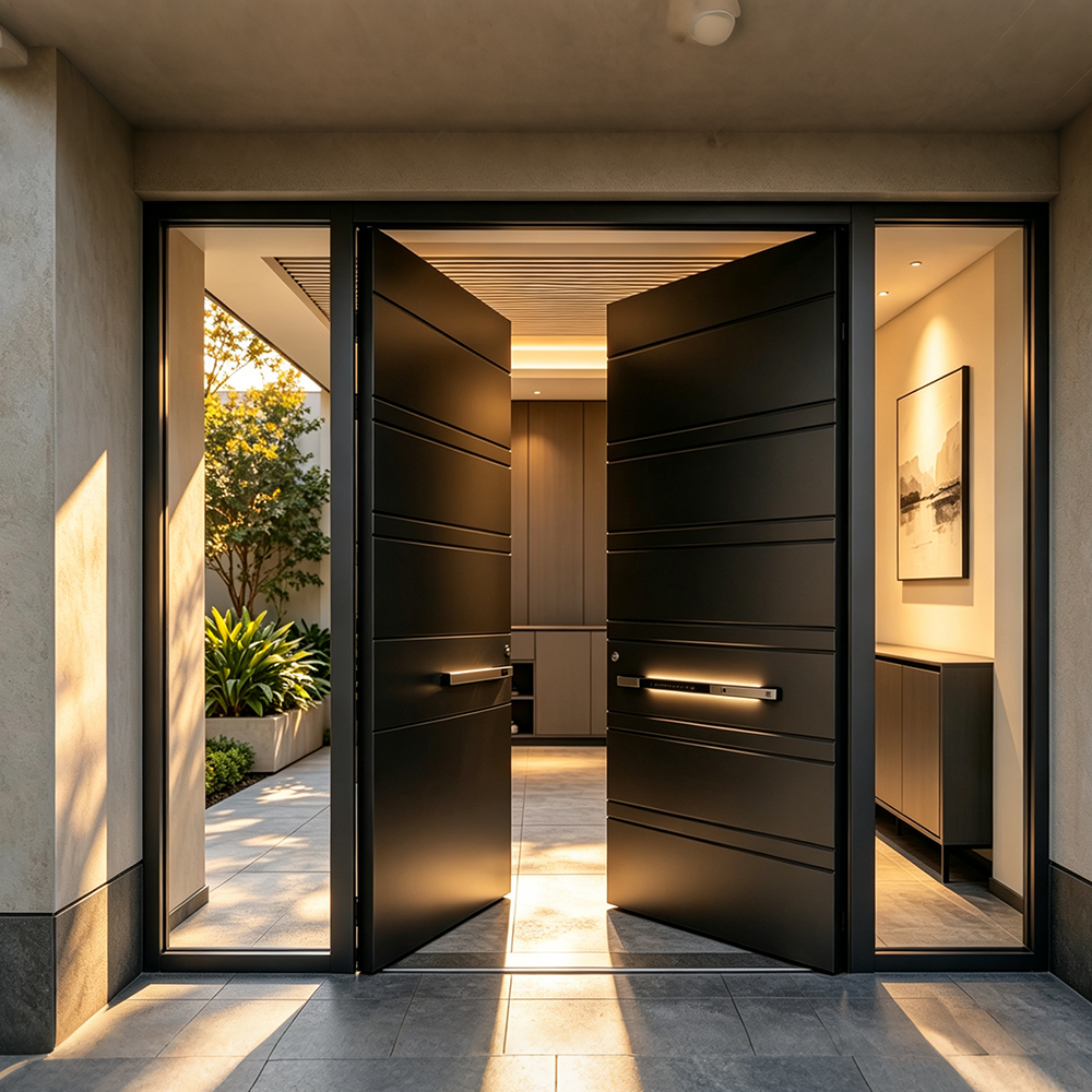 Minimalist Aluminum Entry Door Private Residence