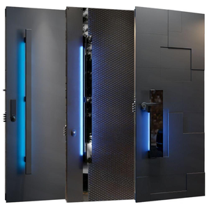 Modern Luxury Villa Apartment Aluminum Alloy Anti-Theft Main Entrance 3D Carving Wavy Security Exterior Front Entry for Hotel