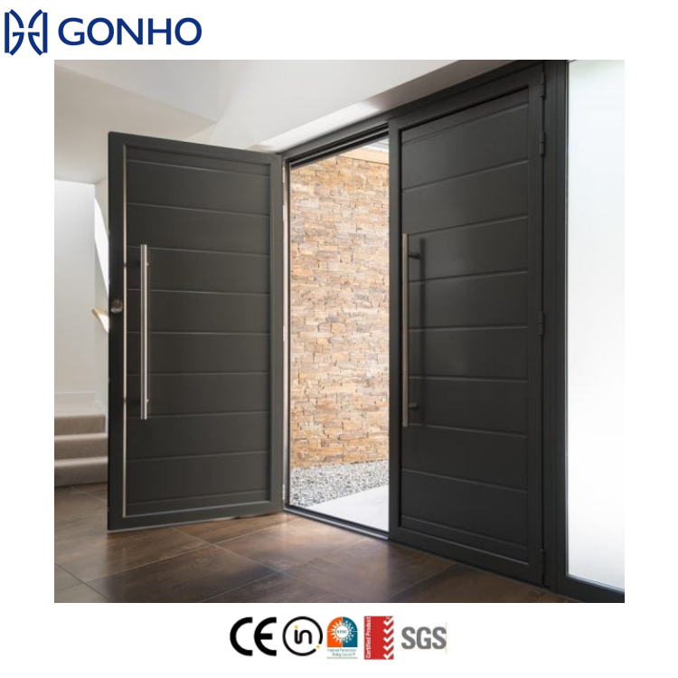 Modern Hurricane Proof Exterior Swing Aluminum Patio Bifold Doors with Glass