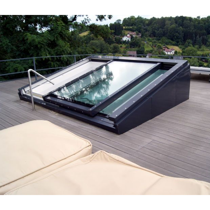 Custom Skylight Window Roof windows Skylights Aluminum Alloy Translation Sliding Roof Skylight For The Villa