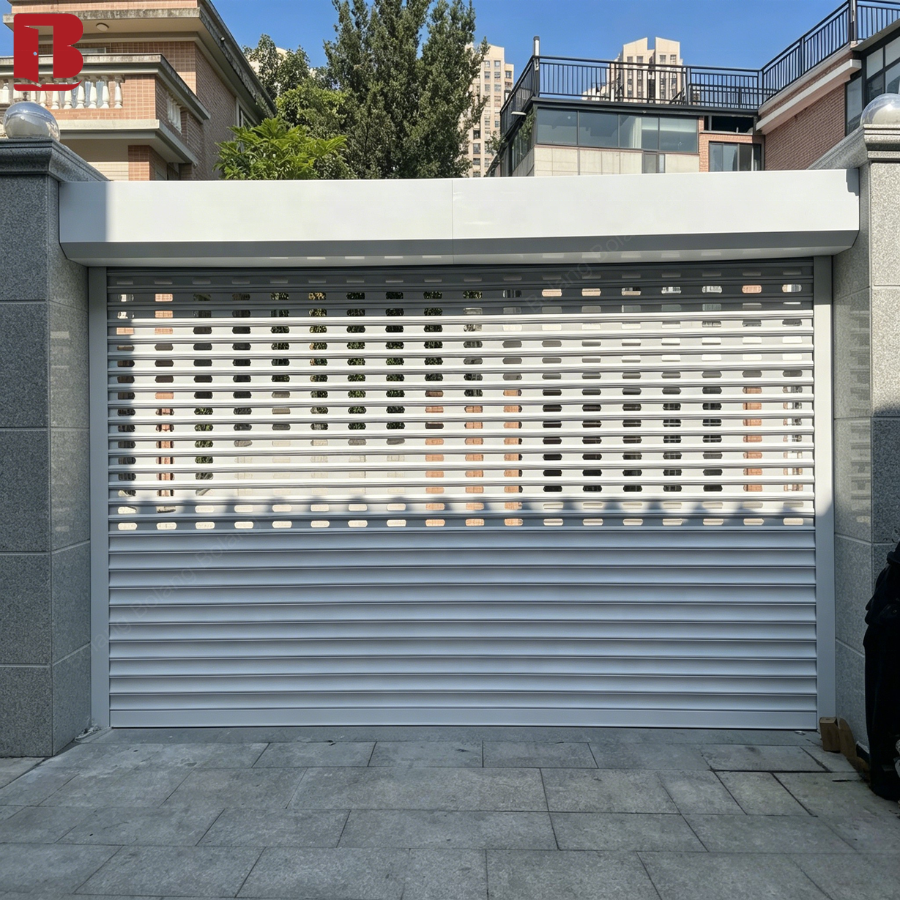 Bolang Aluminum Alloy Grill Roller Shutter Door Hollowed-out Remote Control Breathable Anti-theft Security Corrosion Resistant