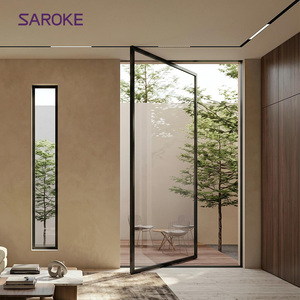 Foshan Large Horizontal Smart Glass Pivot Door