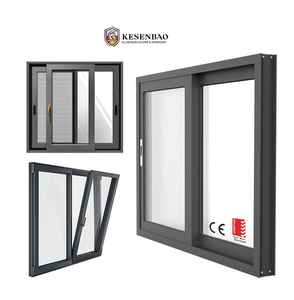AS2047 CE Custom European Style Black Aluminum Balcony Sliding Glass Windows For Villa Houses