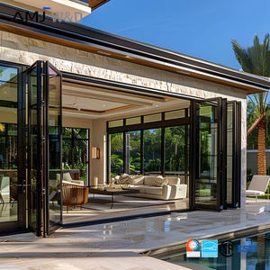 Custom Exterior Aluminum Glass Bifold Patio Doors