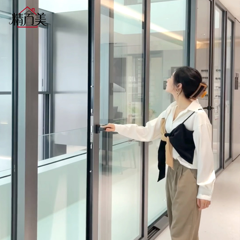 Modern Windproof Customized Hurricane Resistant Glass Soundproof Rigid Frame Weatherproof Aluminum Side Pressure Sliding Door