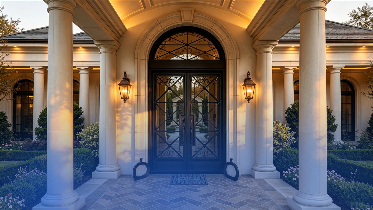 Acoustic glazed entry door with asymmetric soundproof glass