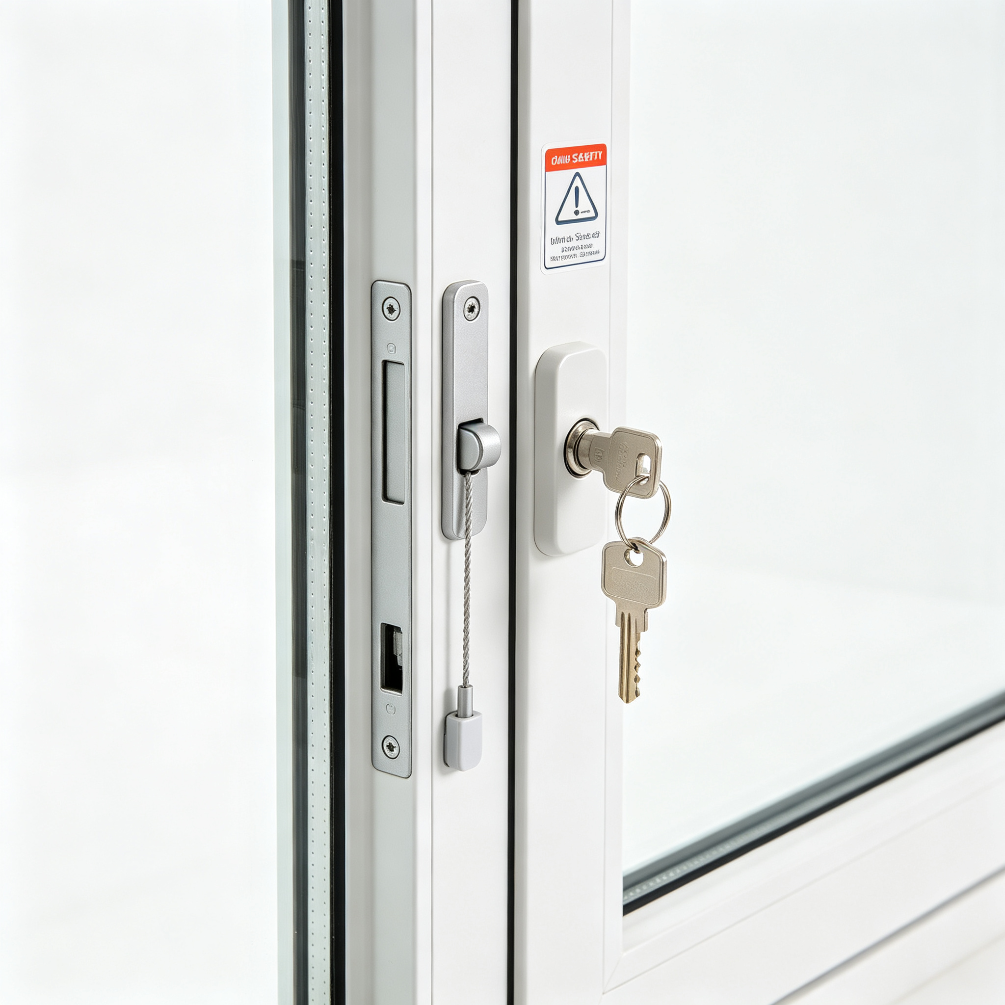 Thermal Break Aluminum Child Safety Window Double Glazed Glass Limit Stops Ventilation Lock Modern Bathroom American Apartment