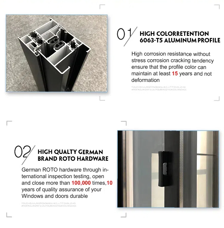 NFRC Aluminum Tempered Glass Accordion Vertical Local Bifold Window Waterproof Heat Insulation Exterior Bifold Windows