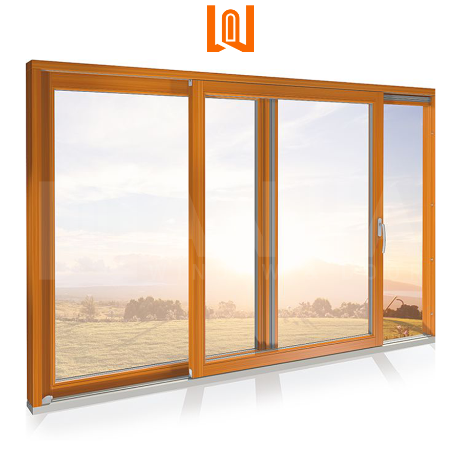 Residential House Aluminum Clad Wood Interior Sliding Door Commercial Automatic Sliding Door