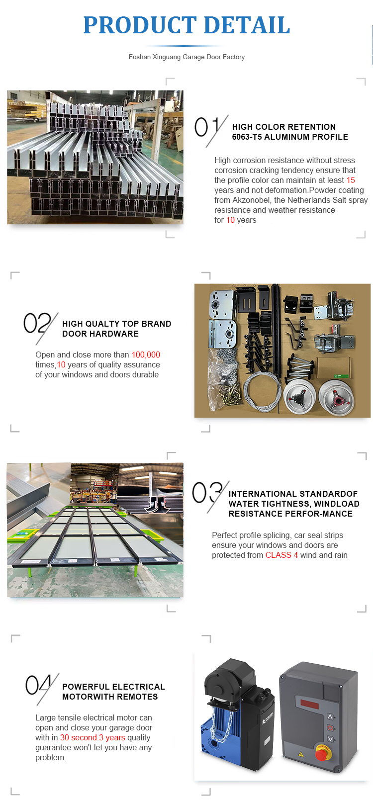 Modern Aluminum Grille Sectional Garage Door Remote Electric Lifting Villa Garage Door