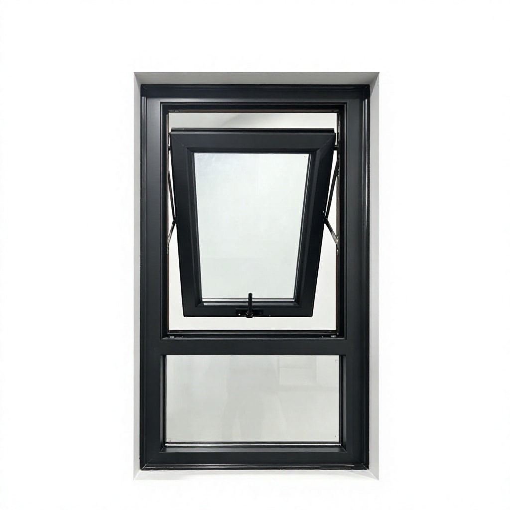 Outward Opening Bottom Hung Aluminum Window Insect Screen Waterproof Ventilation Triple Insulated Glass 5 Year Warranty Custom