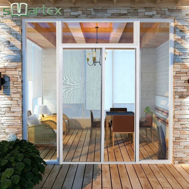 Diy Custom Size Retractable Pleated Insect Screen Door Fiberglass Mesh Door System Anti Mosquito Aluminum Roller Screen Door