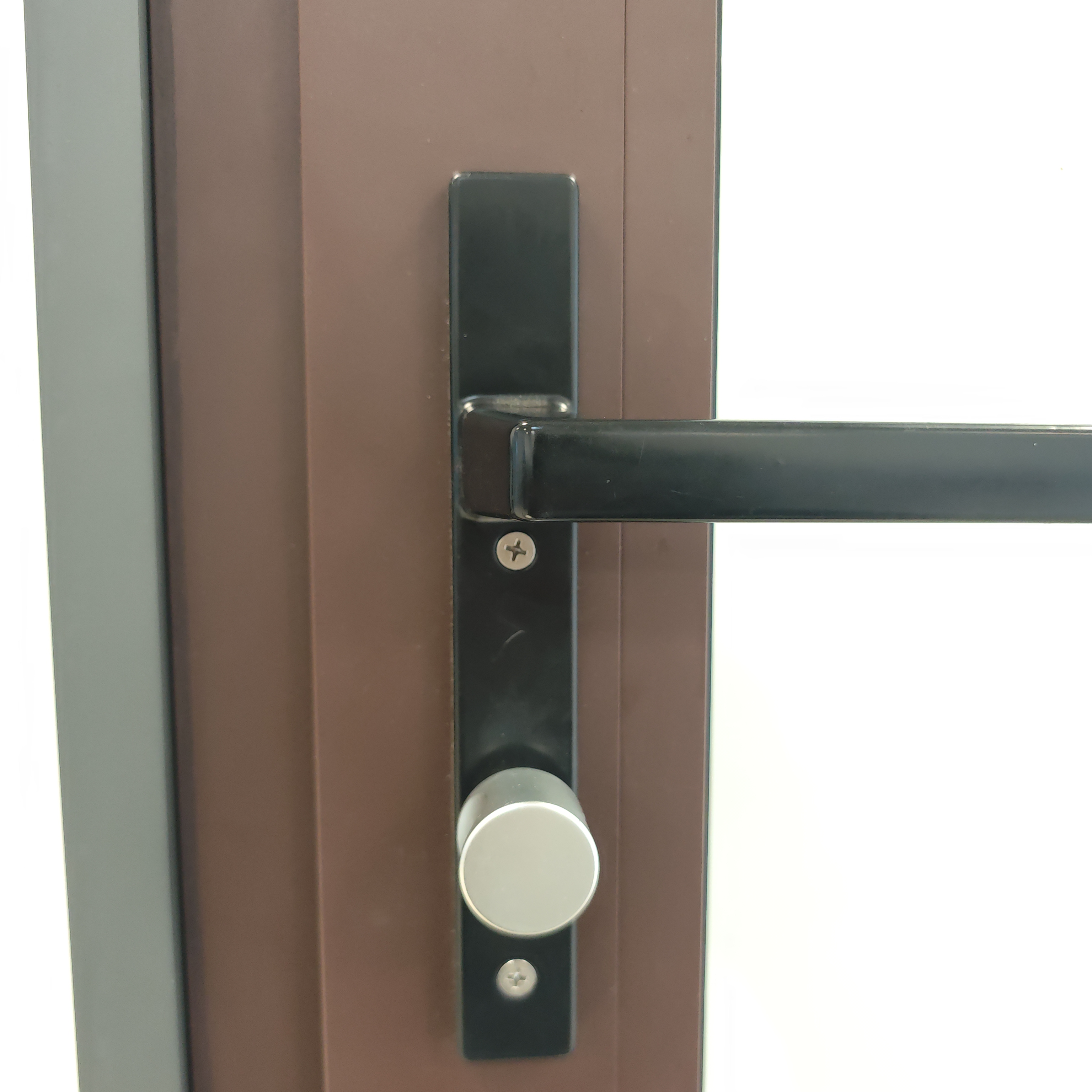 Customized Modern Commercial Store Exterior Double Glass Front Aluminum Alloy French Casement Door Thermal Insulation Finished