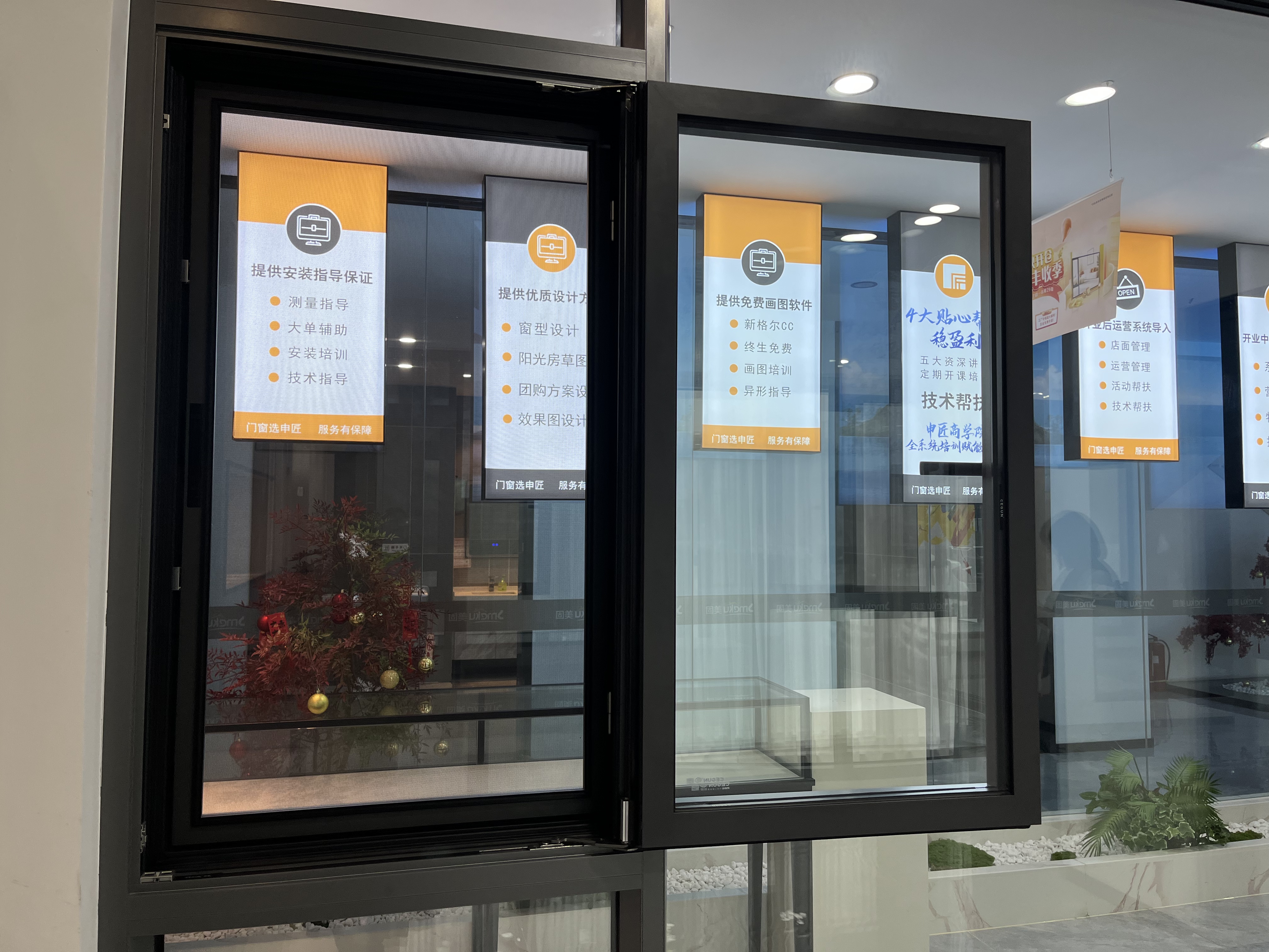 Anthracite Aluminum Double Inward Casement Window with Top Transom and Removable Insect Screen for Modern Homes