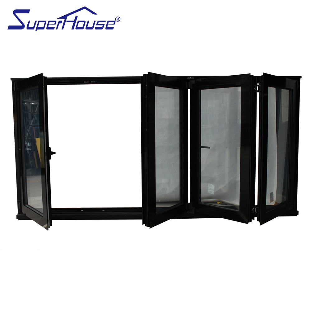 Soundproof Curtain Folding Window and Door Terrace Glazing Aluminum windows and Doors Balcony Large Glass Window for Balcony