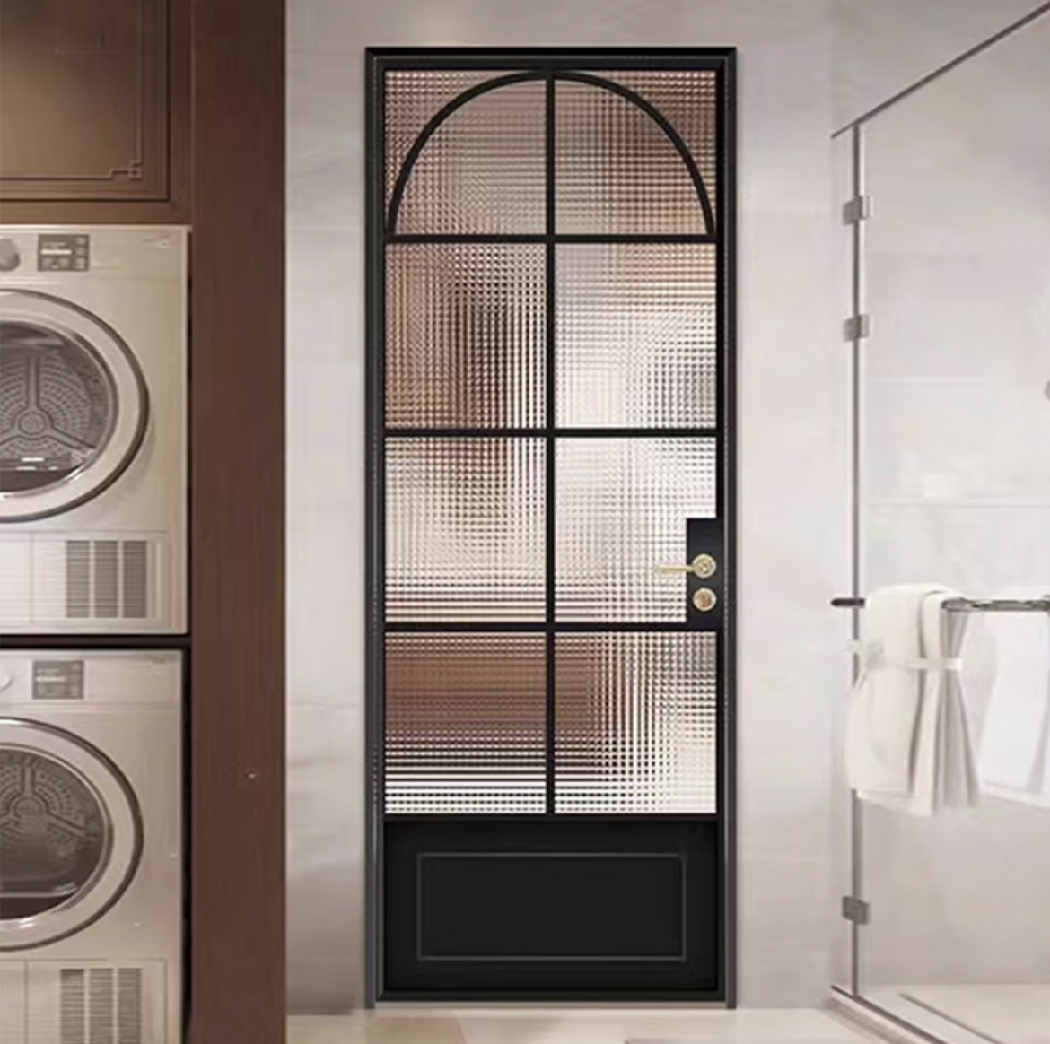 Versatile Performance Soundproof Insulated French Custom Glass Options Patio Doors Aluminum Casement Door Thermal Break