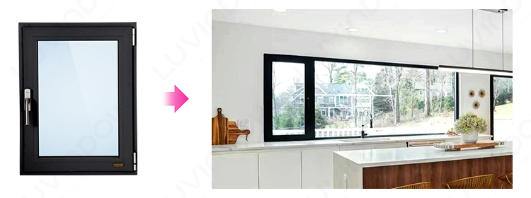 Tilt and Turn Window Glass Detail