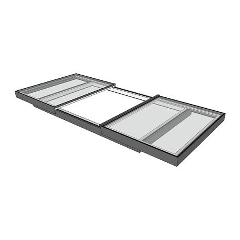 Electric Sliding Automatic LED Blue Glass Roof Skylight With Aluminum Alloy Frame High Quality