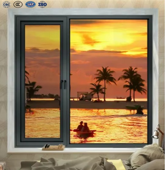 Sliding Windows Prices Double Glass Hurricane Impact Aluminum Modern Soundproof Home Building White Color Graphic Horizontal