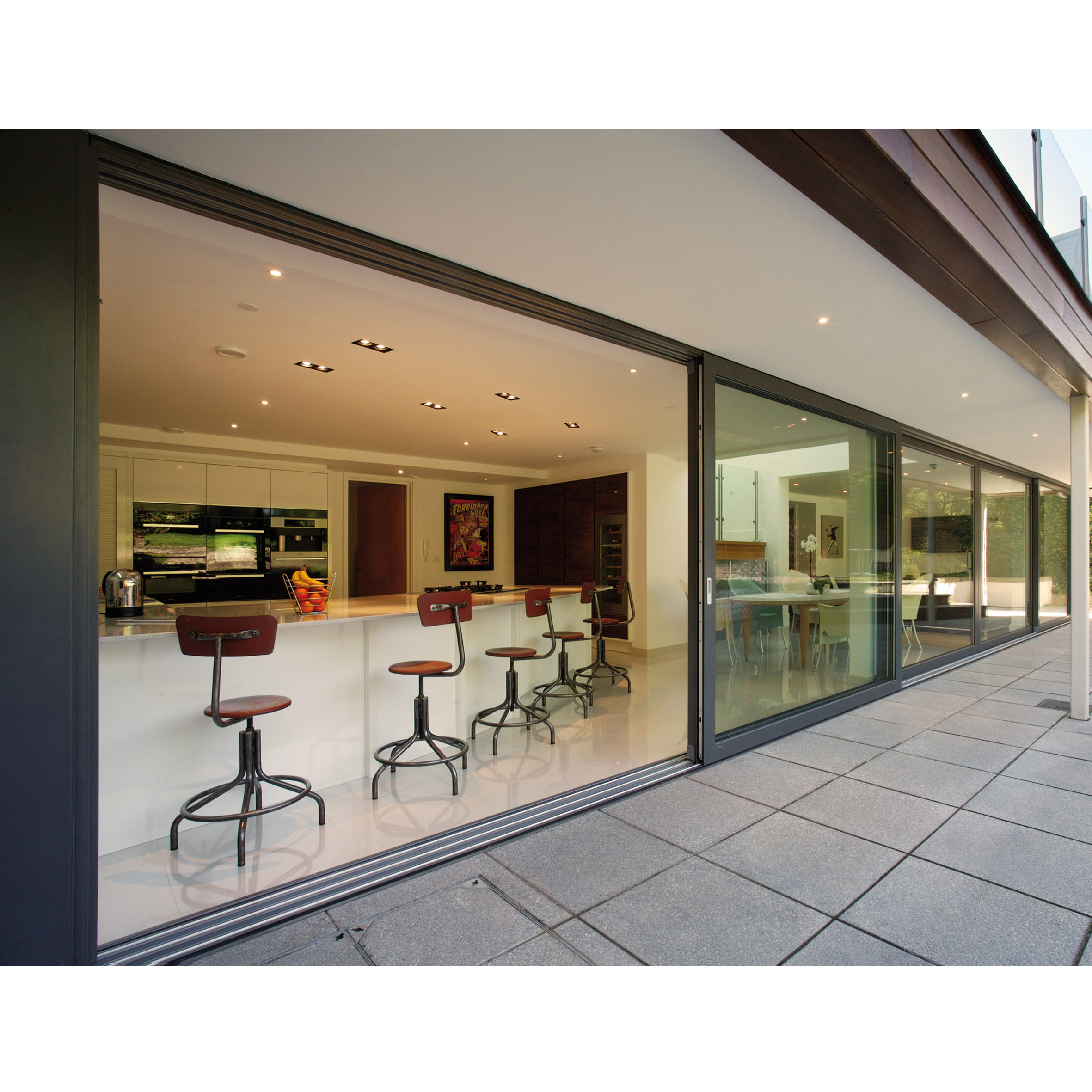 AS2047 Modern Double Glazed Stacker Aluminum Sliding Doors Australia Standard with Flyscreen Aluminum Alloy Material