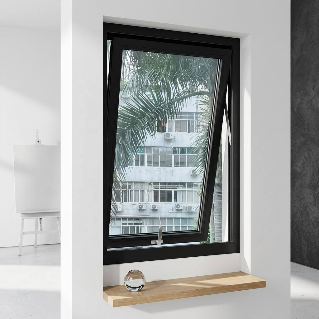 Aluminum Casement Window-Slim Profile for Modern Architects-Removable Stainless Steel Screen-Sleek Anthracite Grey