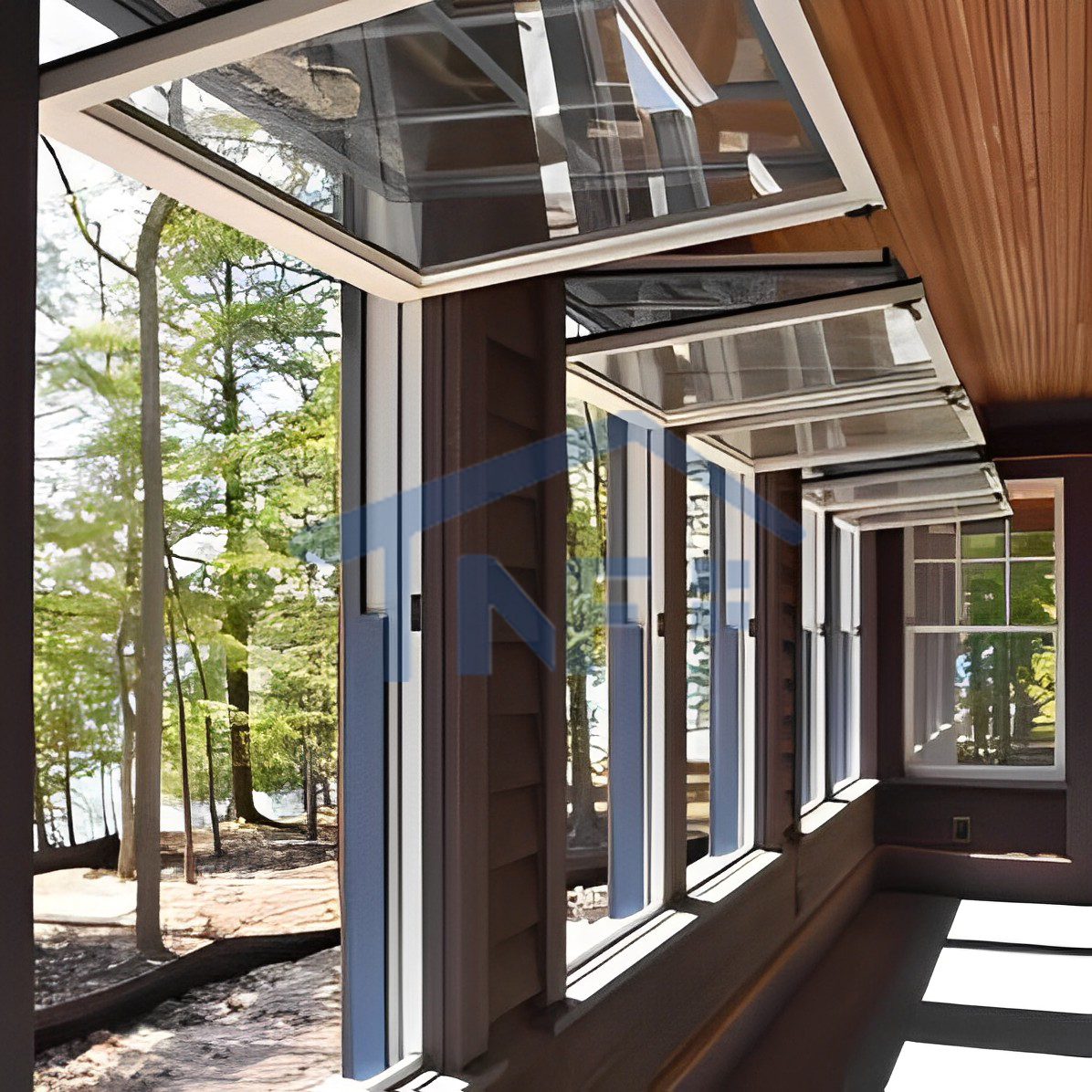 Aluminum Fold up windows Cost Kitchen bar Window and Door Slide Vertical Bifold windows for Sale