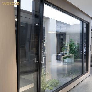Wazzor Customizable New Style Villa Professional Design Double Glazed Window Aluminium Casement Windows With Screen