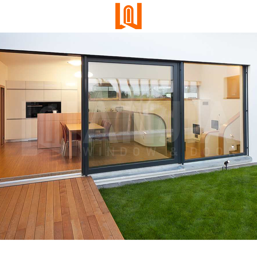 Residential House Aluminum Clad Wood Interior Sliding Door Commercial Automatic Sliding Door