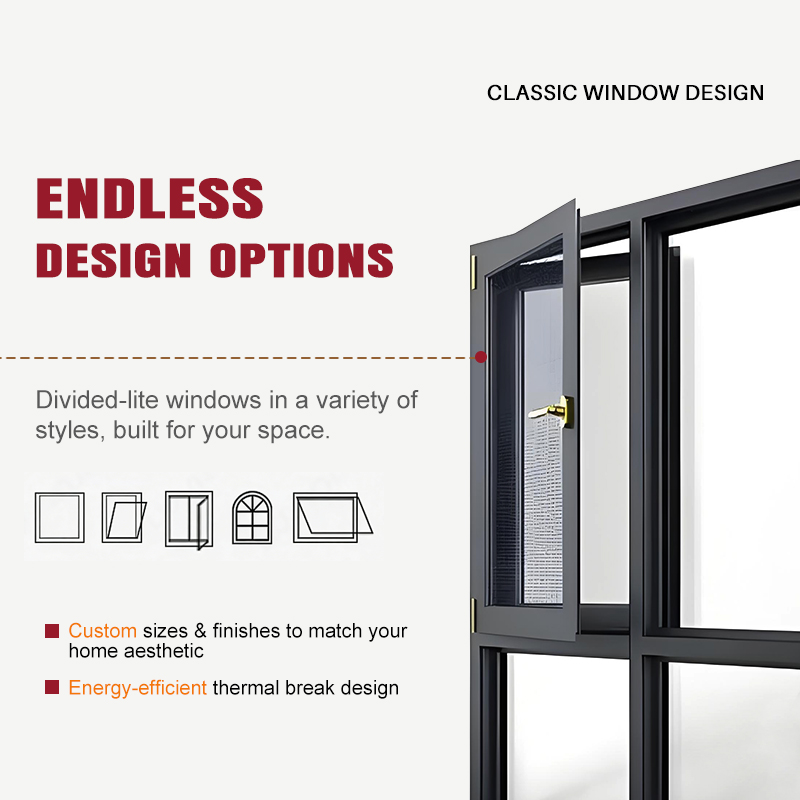 Aluminum Alloy Sliding Windows & Doors Glass Casement Windows Modern Design Hotel Use