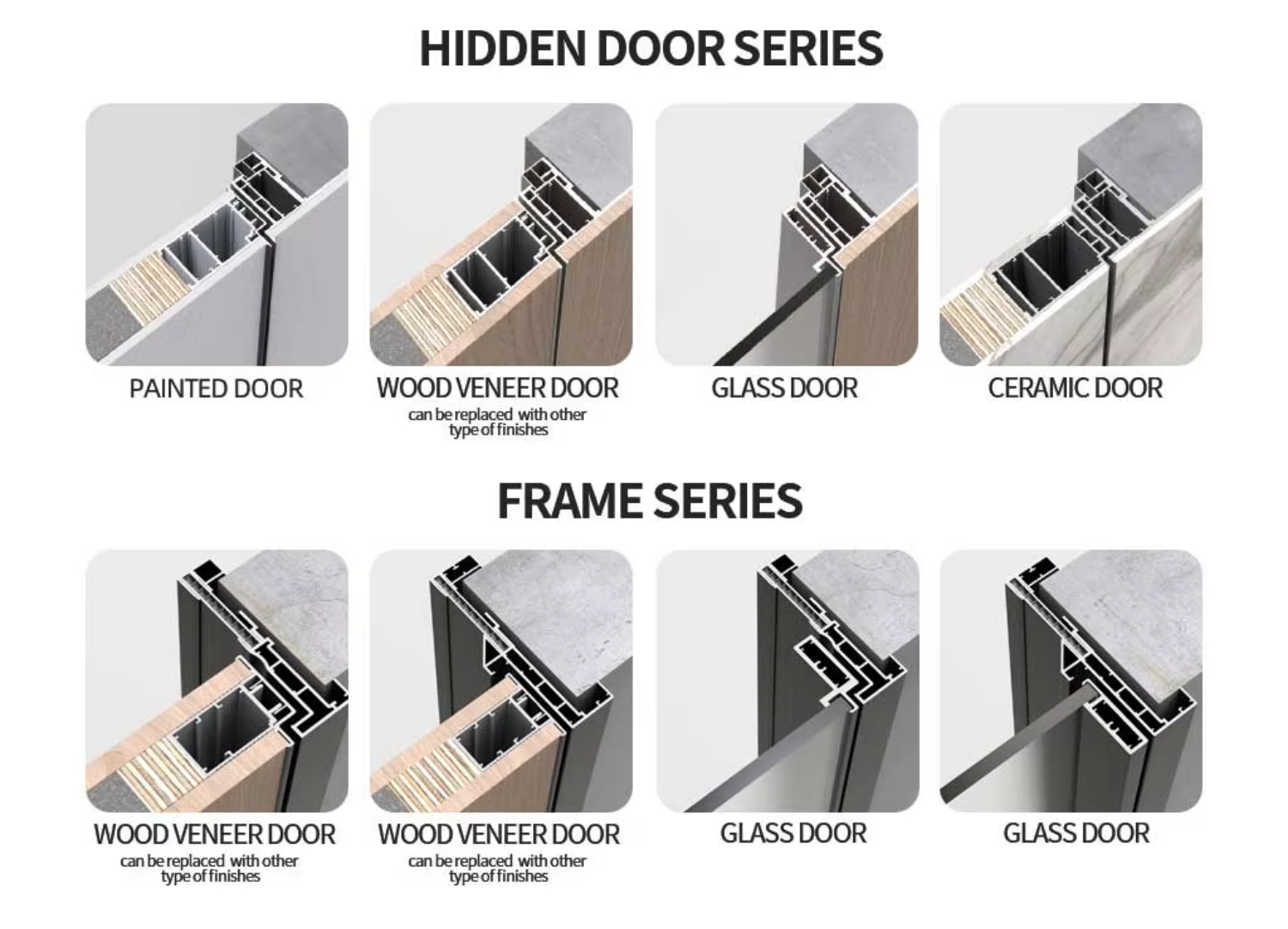 Premium Luxury Fire Rated Frameless Hidden Leather Finish Aluminium Interior Door for High-End Residential Project