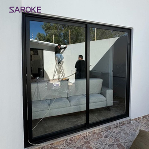 Weather Resistant With Mosquito Screen Thermal Insulated Aluminum Sliding Door for Outdoor Patio Terrace Application