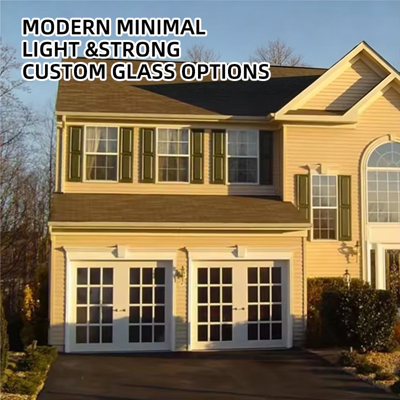 Hot Sale Wholesale 8x8 Modern Finished Long Service Life Thermal Insulated Stable Full-view Aluminum Glass Garage Door for Home