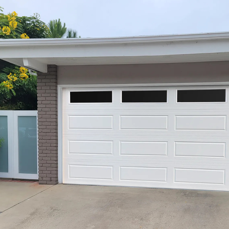 Custom Aluminum Glass Garage Door Color-coated Steel Automatic Roll up Garage Doors for Homes Beige