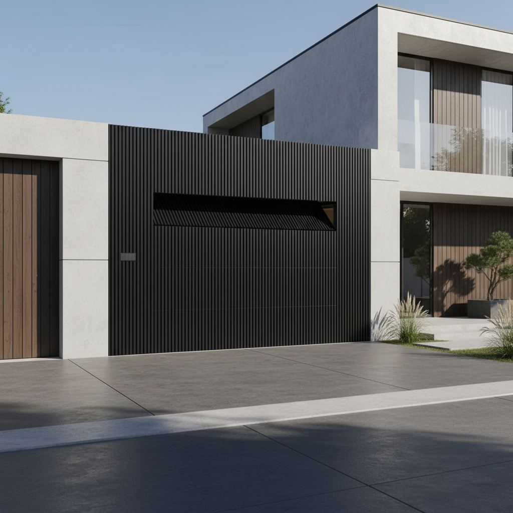 Modern Aluminum Grille Sectional Garage Door Remote Electric Lifting Villa Garage Door