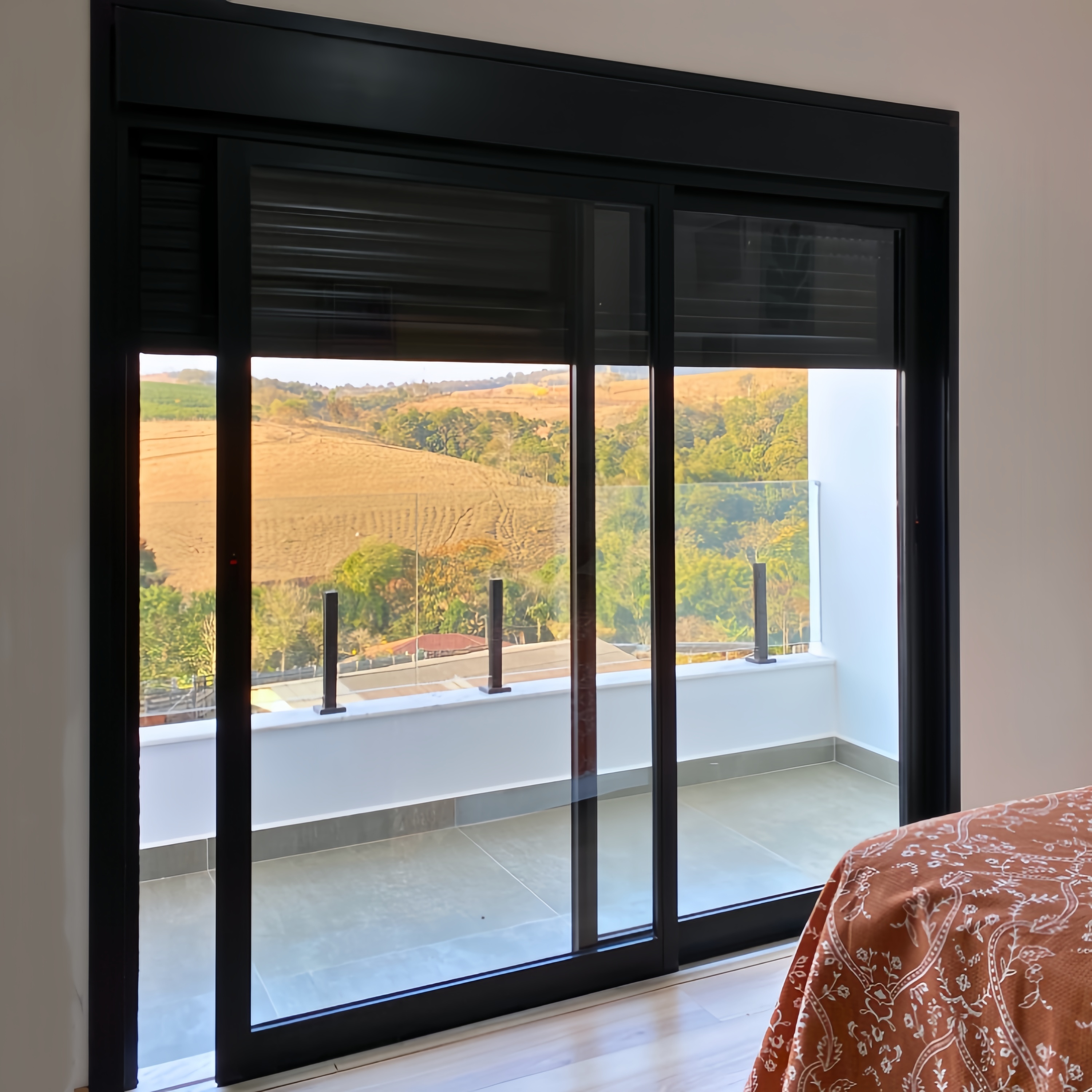 Customized High Quality Aluminium Double Tempered Glass Sliding Doors Energy Efficient More Panels Sliding Door for Sale