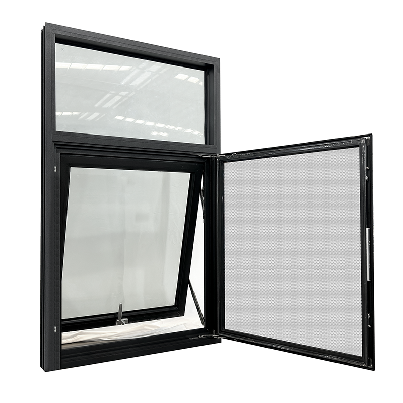 Custom Aluminium Bathroom Ventilation Fixed Glass Awning Window With Screen