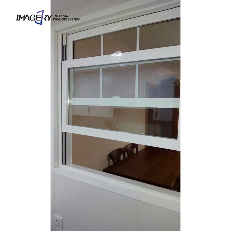 Imagery Classic Popular Style Soundproof Single Hung Aluminum Vertical Sliding Window for House Use