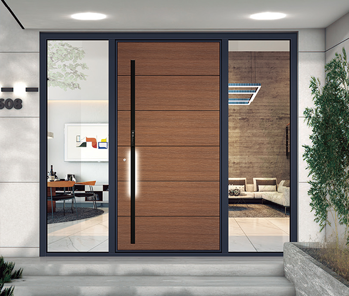 Luxury residential architectural soundproof entry door installation