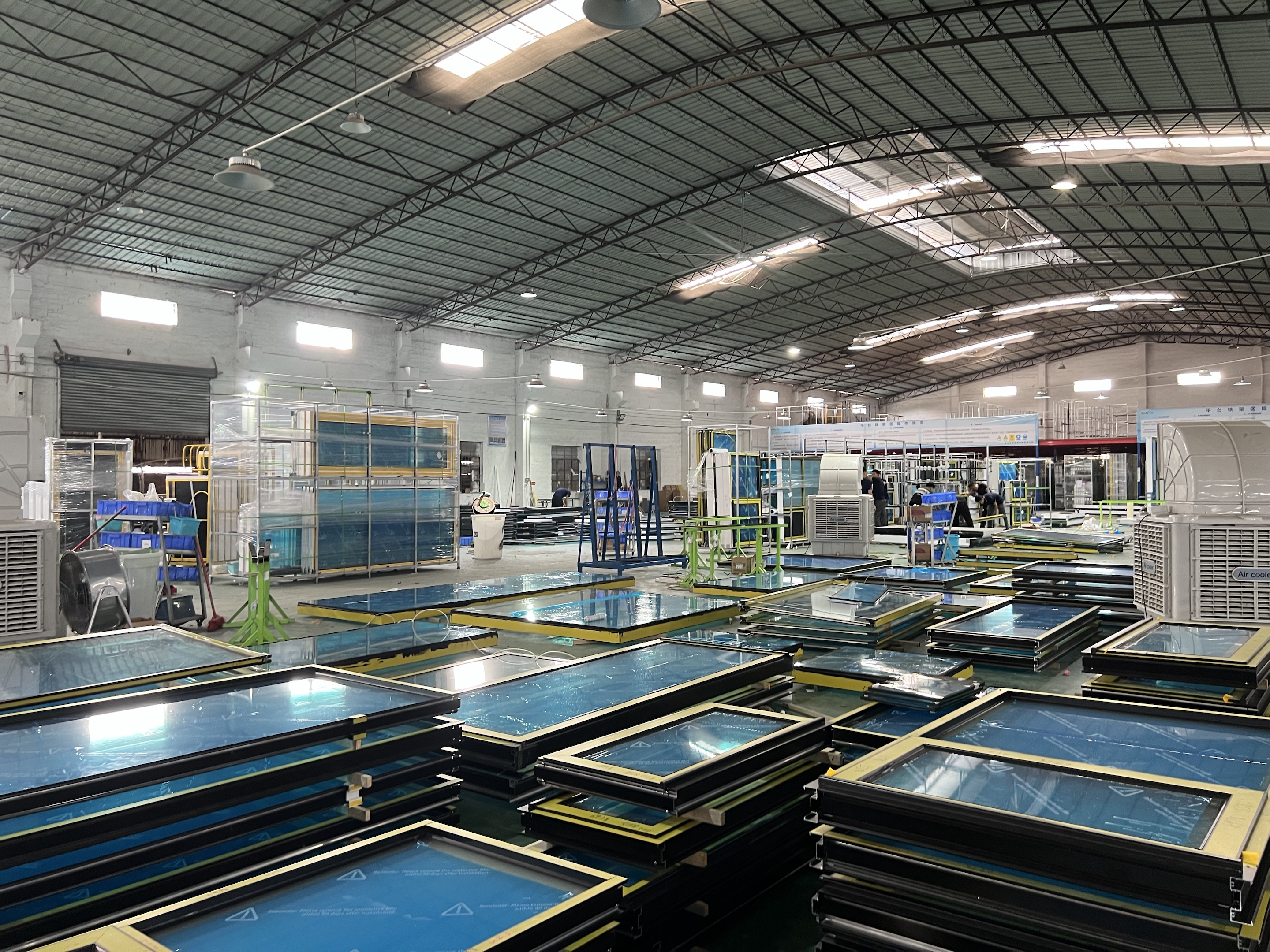 AMJ Double Pane Large Toughened Glass Fixed Picture Thermal Break House Windows Modern Panoramic Large Picture Casement Window