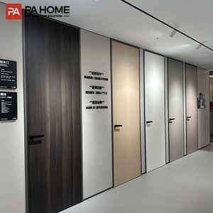 PA Modern Design Hotel Furniture Interior Decorations Slim Indoor Aluminium Profile Wooden Guest Room Doors