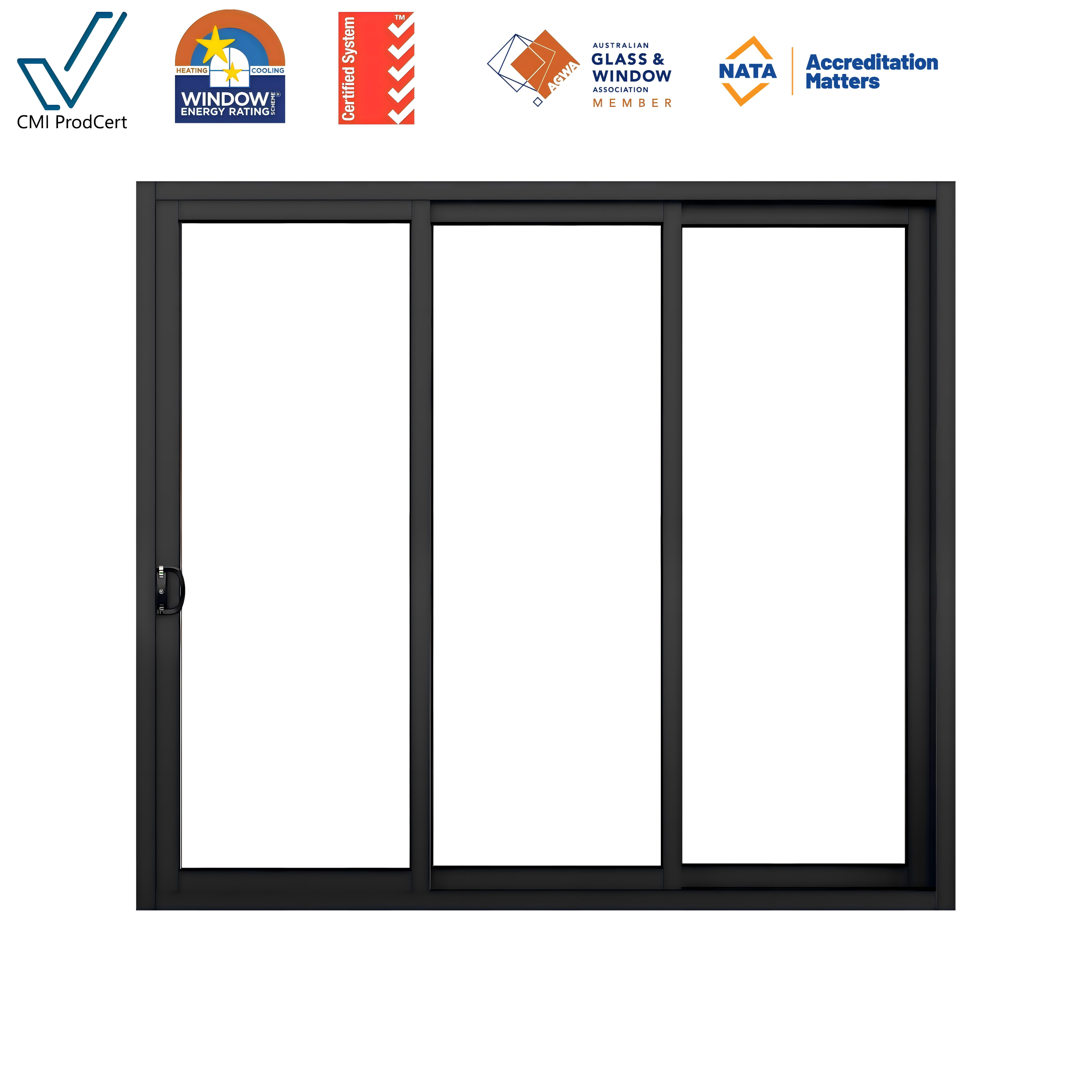 Modern Australian Thermal Break Standard Commercial Stacker Aluminum Patio Sliding Door AS2047/AS2208/AS4666/AS1288/AGWA