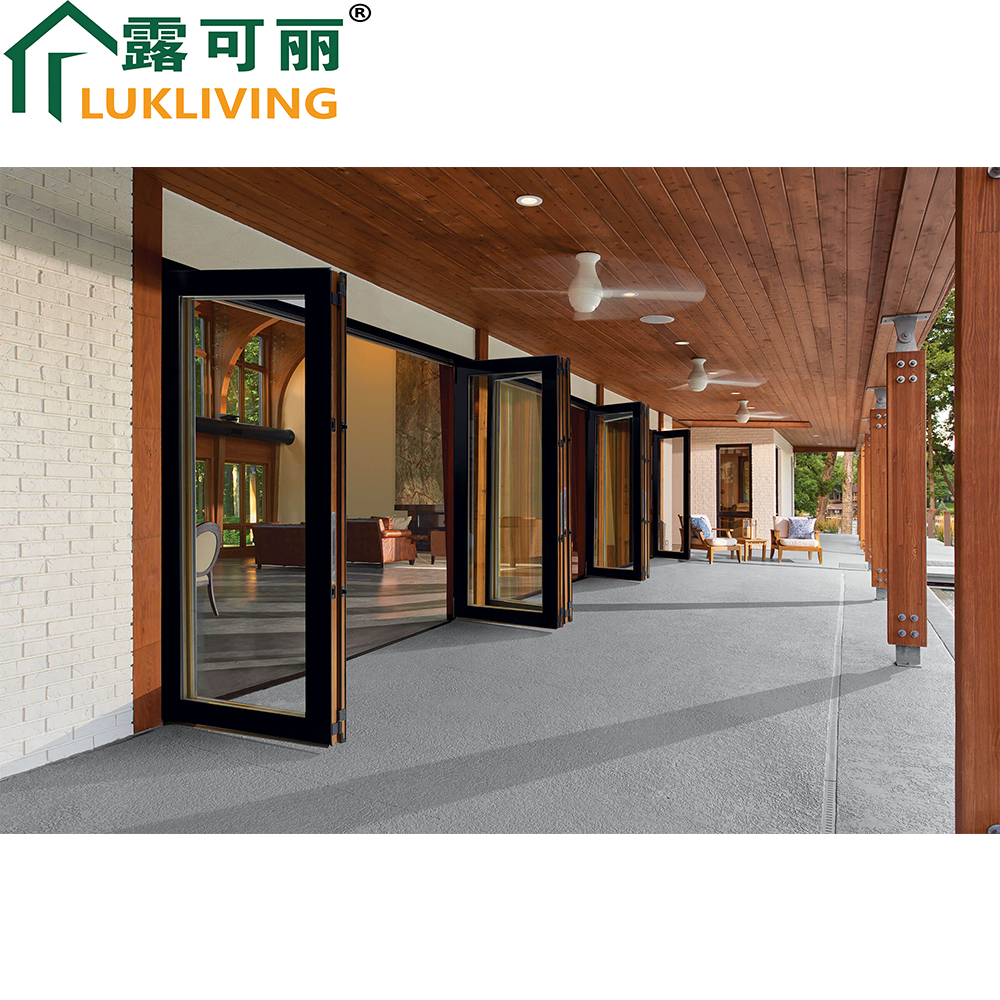 Lukliving Aluminium Bi Fold Doors White Grill Aluminium Bi Folding Door Bifold Doors