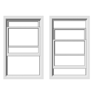 Aluminum American Style Top Hung Sash Window Vertical Sliding Double Single Hung Windows