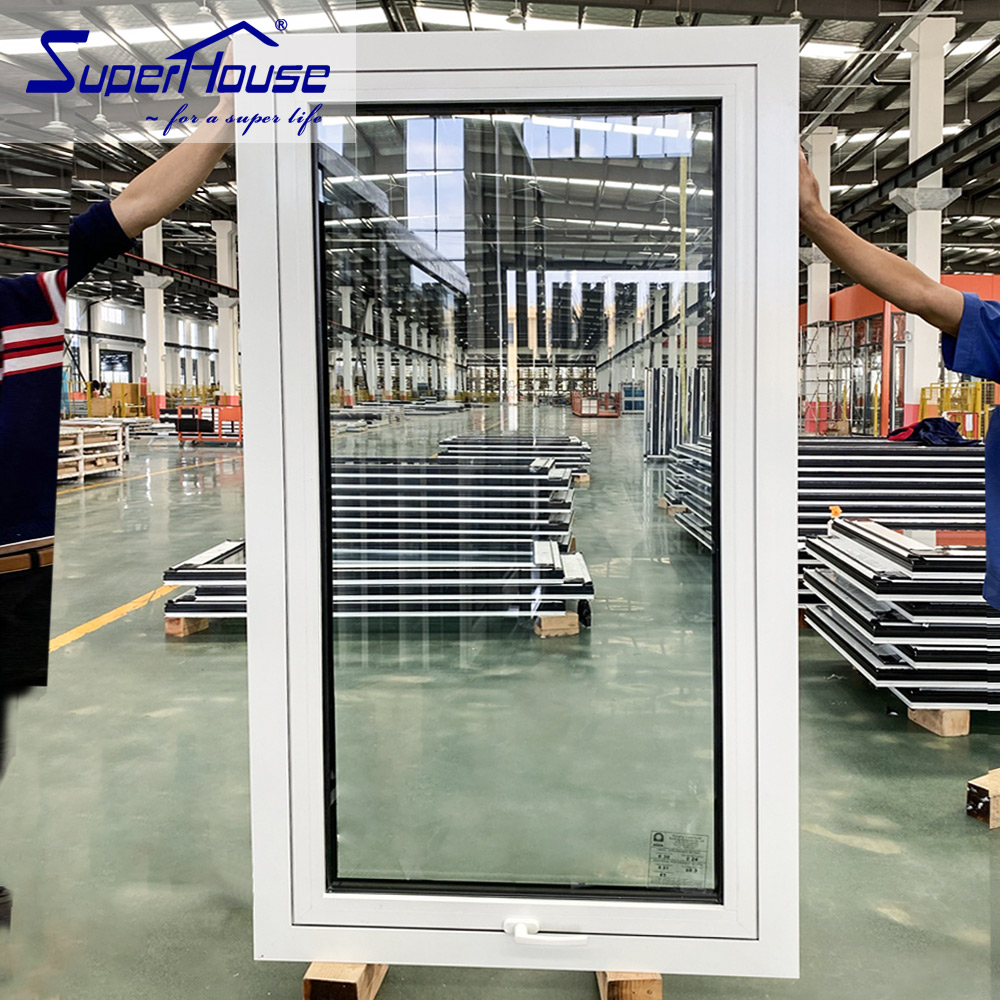 Superhouse Thermal Break Exterior AS2047 Certificated Aluminum Windows for Kitchen &amp; Home Bar White Aluminum Awning Window